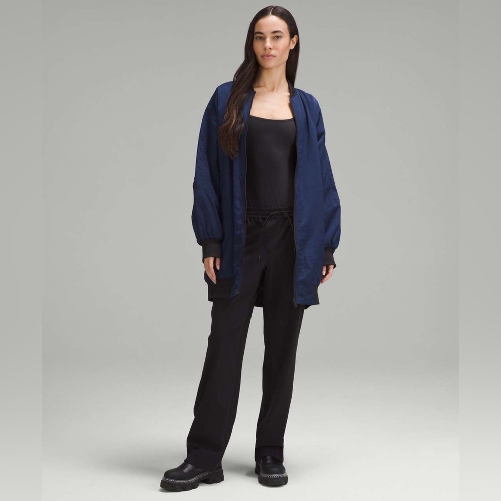 Lululemon Oversized-Fit Non-Stop Bomber Jacket Night Sea / Black Size 10 NWT